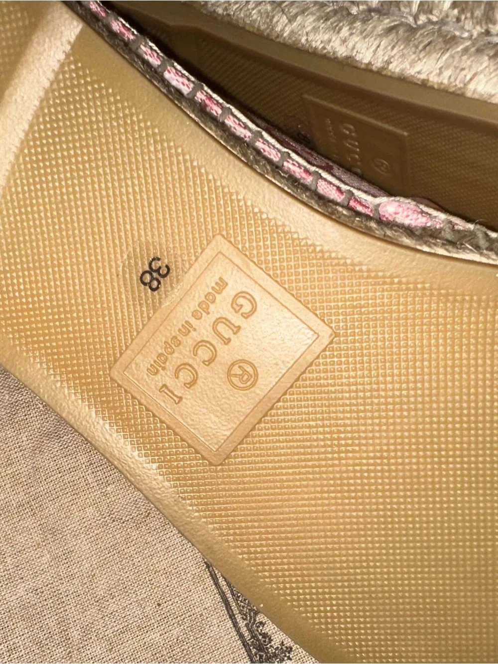 Gucci Pink GG Canvas Espadrille Flats